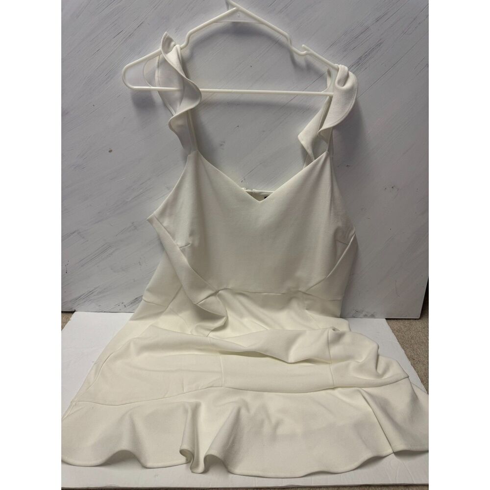 Simply Vera Vera Wang White Ruffle Dress Size XXL NWT
